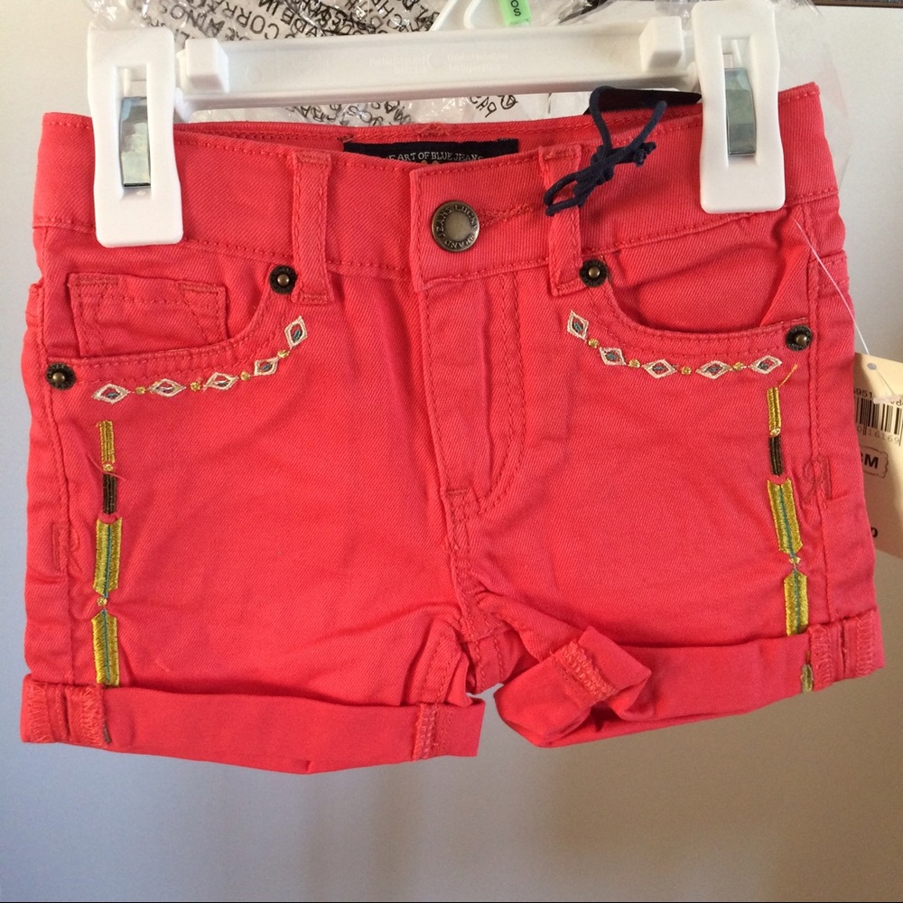 Lucky Brand Girls Embroidered Shorts, 18M